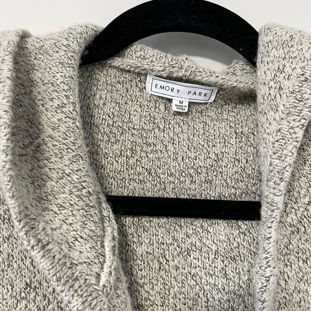 Emory Park Hooded Cardigan with Stripes -oversized - Picture 3 of 7
